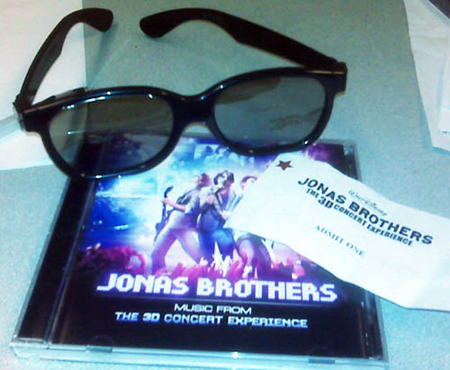 jonas brothers 3d glasses