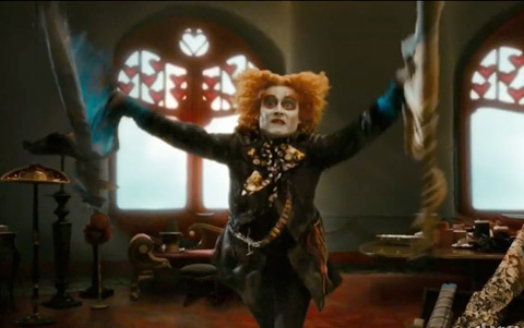 Johnny Depp as The Mad Hatter in Alice in Wonderland by Tim Burton