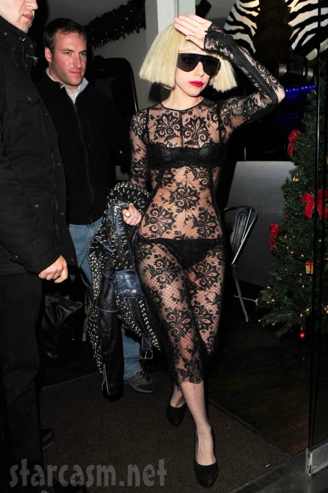 Lady Gaga in panties and a bra