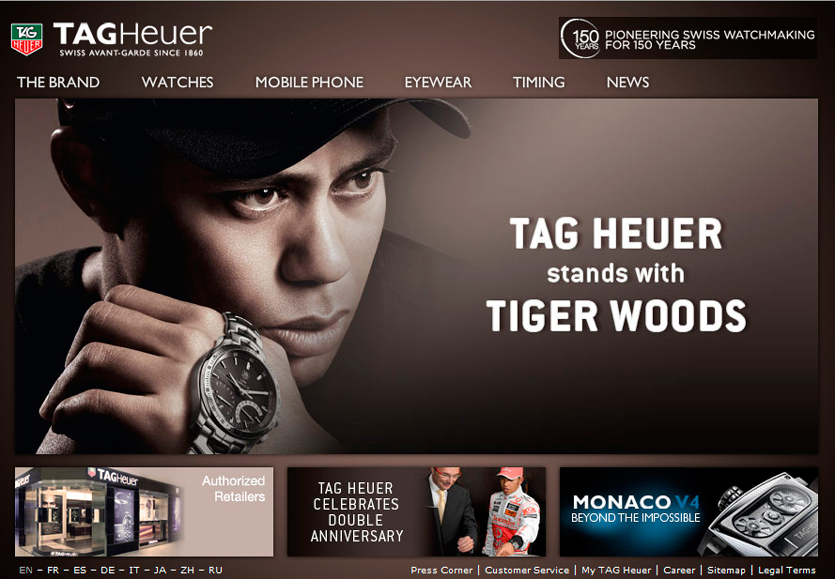 Tag Heuer watches are standing behind Tiger Woods : fp_4262577_barm