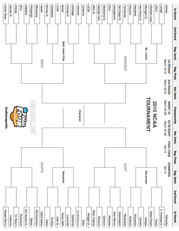 64 person blank bracket