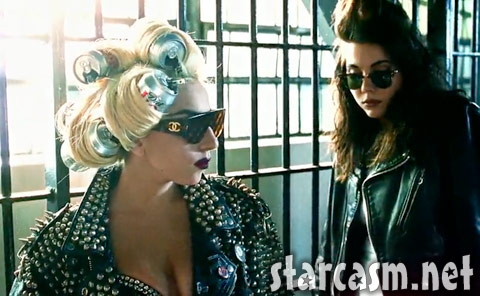 lady gaga telephone hair. Lady Gaga with Diet Coke can