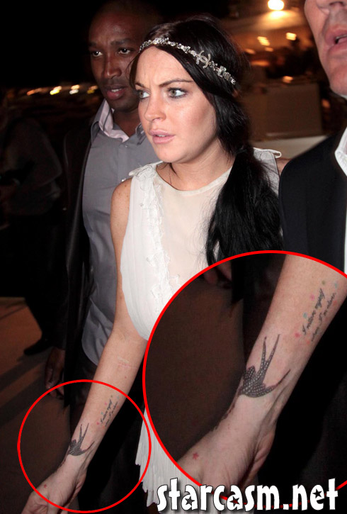 brand new tattoo. Lindsay Lohan#39;s new tattoo in