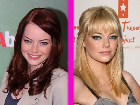 emma stone red hair color. Emma Stone, who successfully