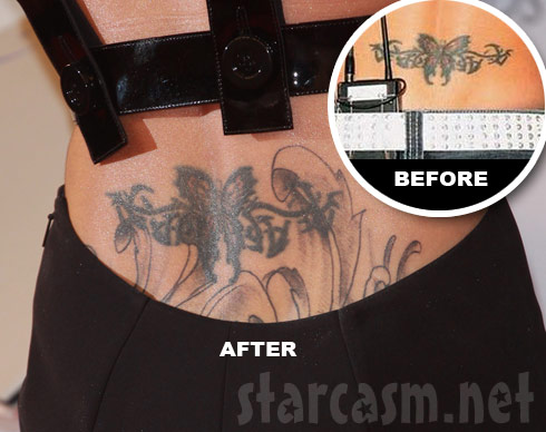Cheryl Cole Tatto on Photos Cheryl Cole S Elaborate New Booty Tattoo At Ntas   Starcasm Net