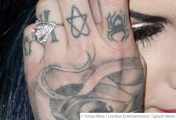 Below is a guide to Kat von D's hand tattoos LEFT HAND