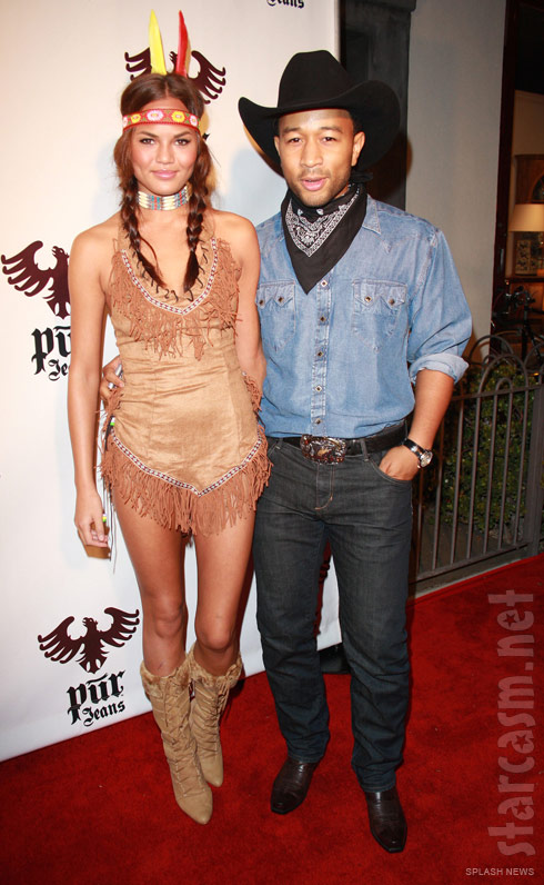 John Legend and Christine Teigen in Halloween costumes