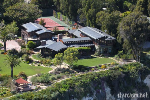 Aerial view of Julia Roberts' Malibu home