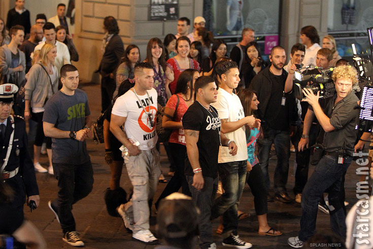 pics of jersey shore cast in italy. the Jersey Shore cast and