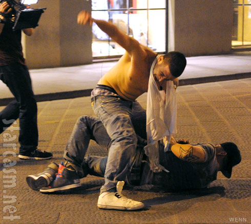 jersey shore italy fight. The streets of Florence Italy