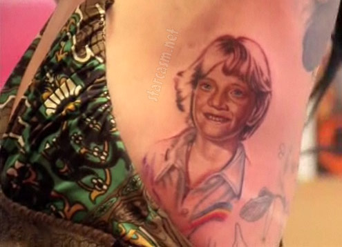 Kat Von D tattoo of Jesse James 5th grade