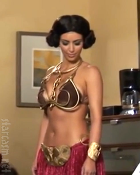 Kim Kardashian wears a Princess Leia costume on Kanye West's pilot for