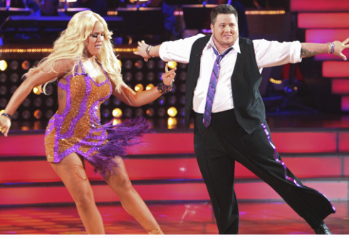  dancing partner on the show Lacey Schwimmer has an hourglass body 