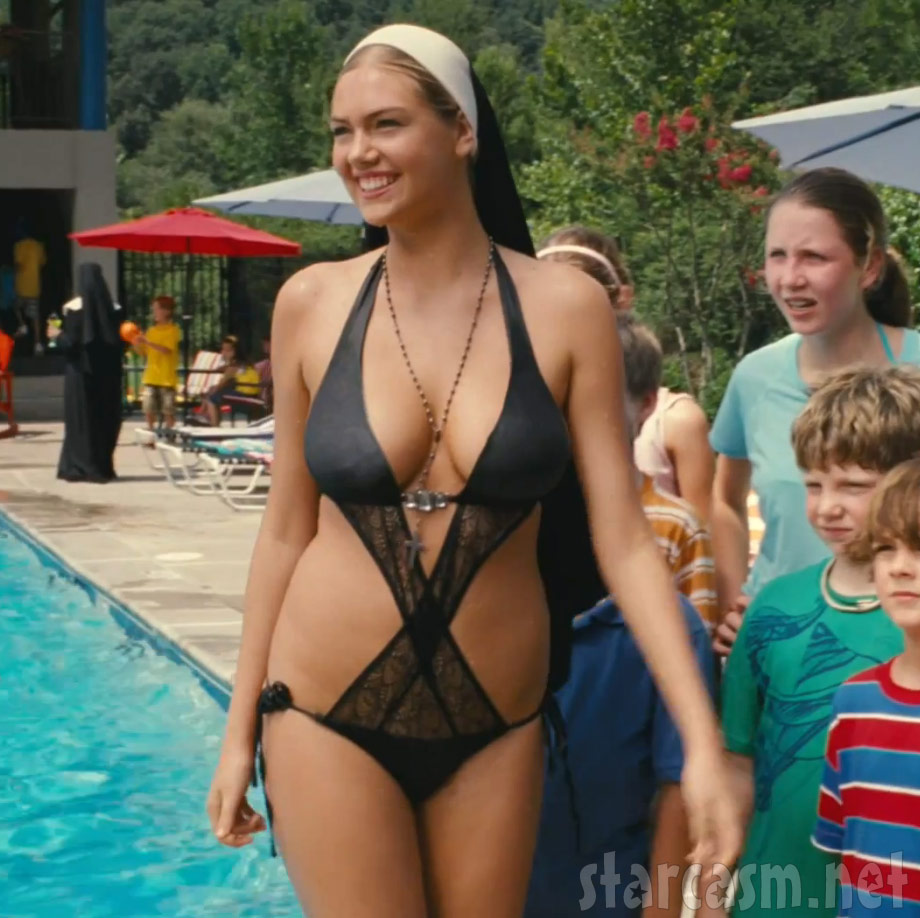 Kate Upton is bikini nun Sister Bernice in The Three Stooges 2012