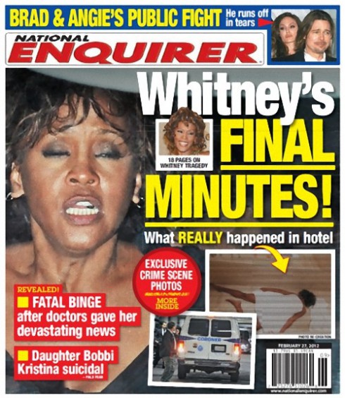 NATIONAL ENQUIRER WHITNEY HOUSTON cover February 27 2012