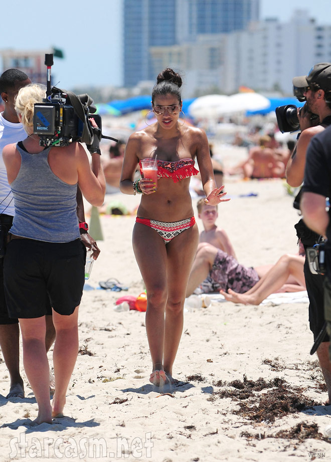 PHOTOS Julissa Bermudez and Adrienne Bailon in bikinis filming Empire Girls