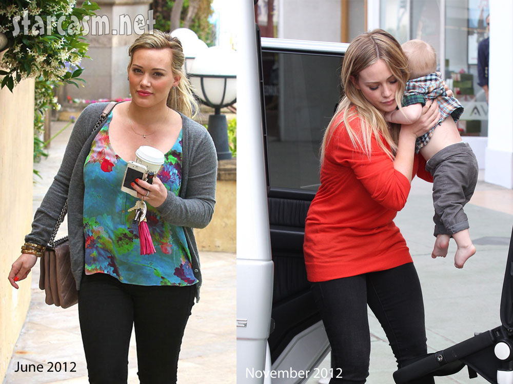 Hilary Duff before and after post-baby weight loss with trainer Gabe ...