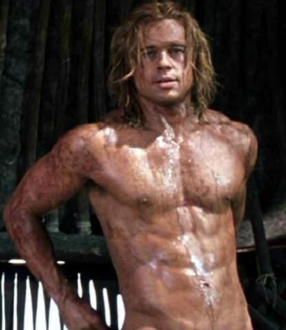 Brad Pitt in Troy.