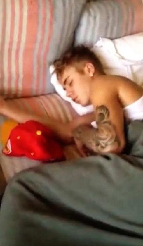 Justin Bieber Sleeping