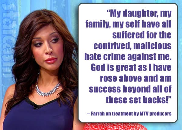 Farrah Abraham Says She Is Not Fired From Teen Mom Says Fake Firing Was A Hate Crime