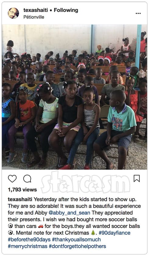 90 Day Fiance Sean Hiler Christmas charity event in Haiti