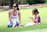 Jon Gosselin and babysitter girlfriend Stephanie Santoro spend a nice day in the park with the kids.