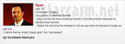 The profile of Ryan Alexander from Megan Wants A Millionaire