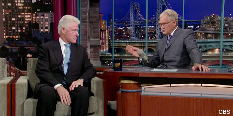 Former President Bill Clinton on The Late Show With David Letterman September 22 2009