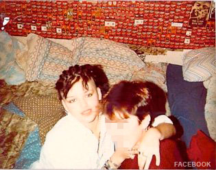 A young Brigitte Cindy Daguerre with a mohawk