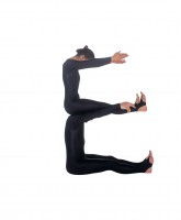 Human Alphabet Letter E