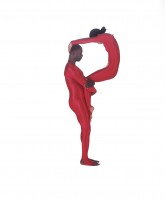 Human Alphabet Letter P