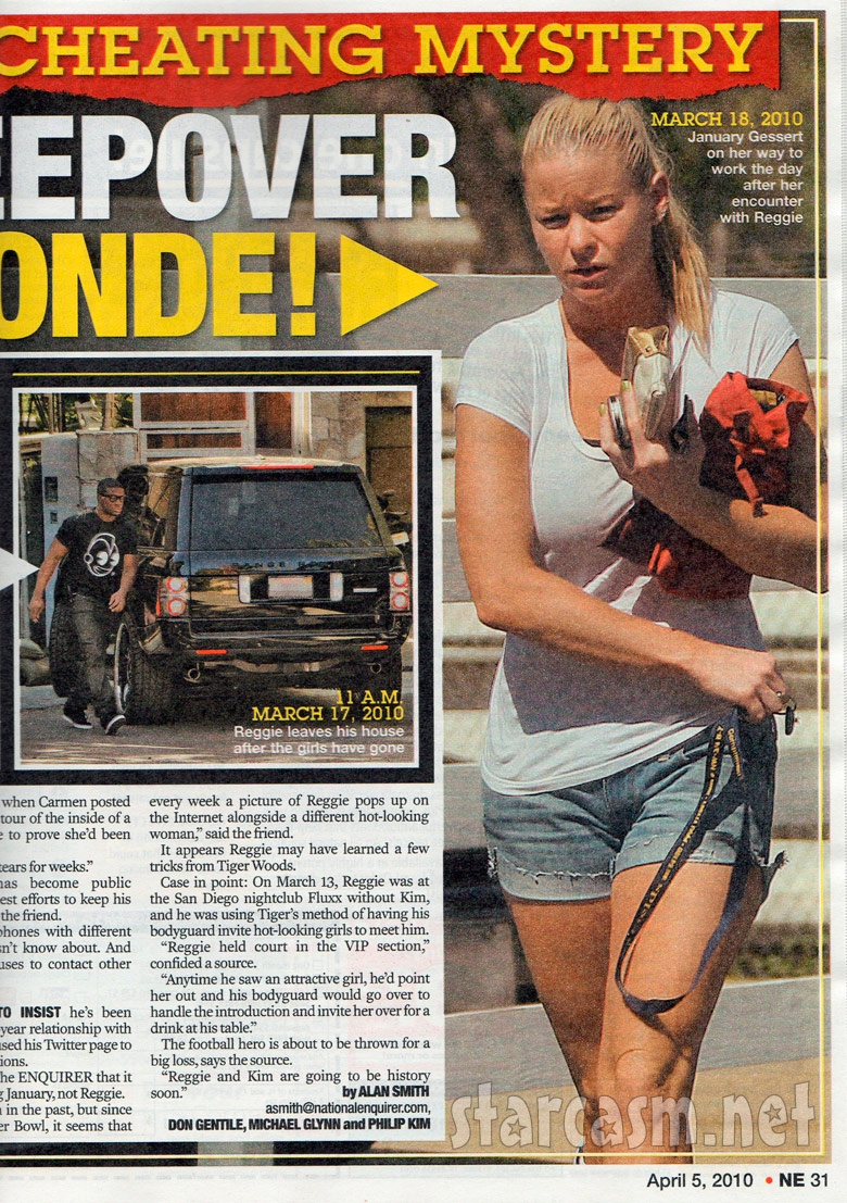 Alleged Reggie Bush mistress January Gessert in The National Enquirer