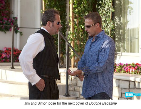Jim Bellino and Simon Barney pose for the next cover of Douche Bagazine