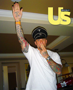 Jesse James Nazi salute