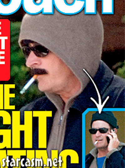 Charlie Sheen disguise from In Touch Weekly cover