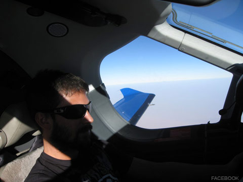 Derek Stansberry flying a PC-12 aircraft from Facebook