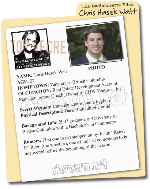 The Bachelorette Files: Chris Hasek-Watt