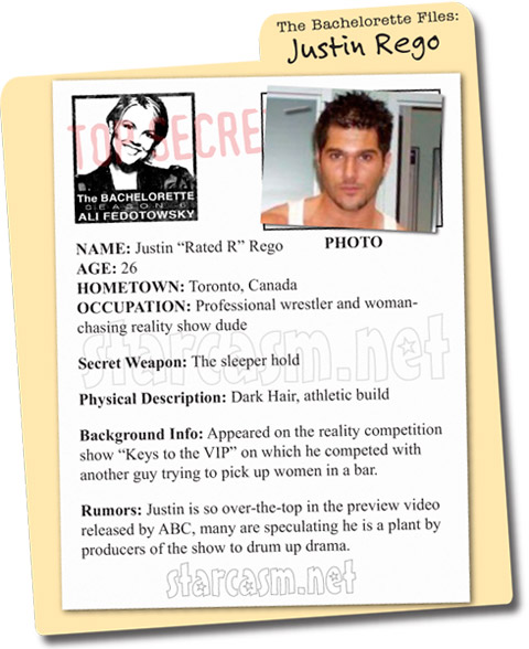 Justin "Rated R" Rego - the Bachelorette File