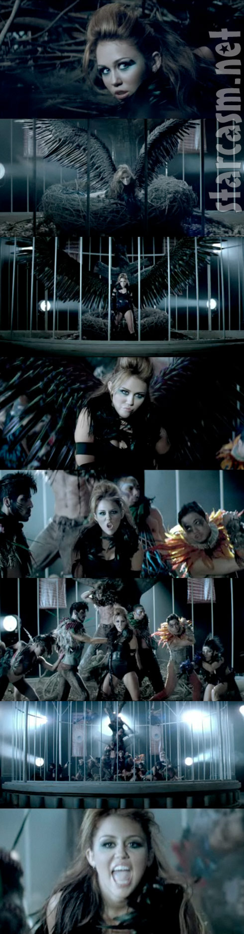 Miley Cyrus stills from her Can't Be Tamed music video