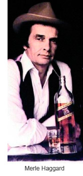Merle Haggard and a bottle of liquor