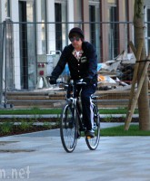Bob Dylan bicycling
