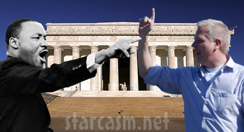 Martin Luther King, Jr. and Glenn Beck battle in front of the Lincoln Memorial