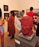 Kevin Bacon Statue made entirely of bacon