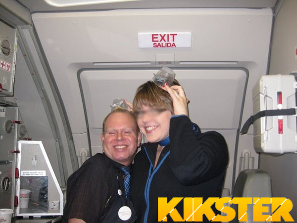 Steven Slater and a friend party on board an airplane