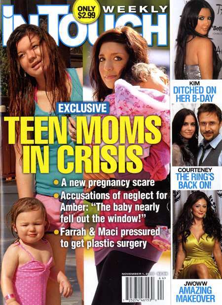 Teen Moms Amber and Farrah on the cover of In Touch Weekly