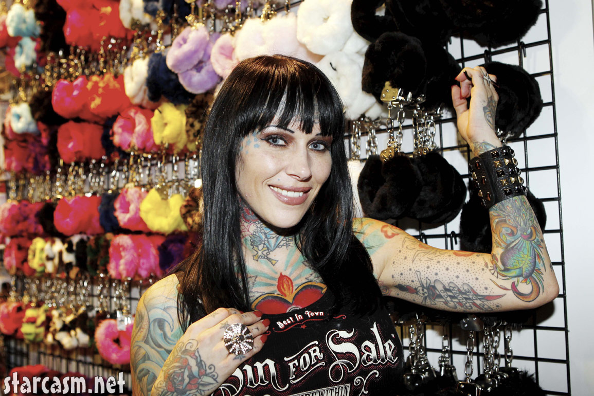 See Jesse James tattooed mistress hanging out at an adult entertainment exh...