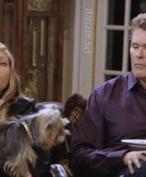 Taylor-Ann Hasselhoff with her dog Cocoa and dad David