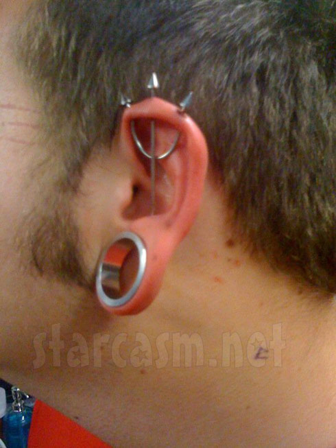 Amber Portwood's boyfriend Adam Dockery's ear piercing