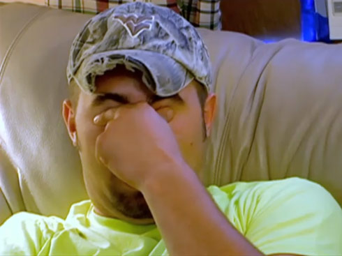 Teen Mom Corey Simms camouflage West Virginia baseball cap