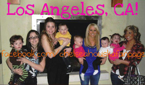 Jenelle, Kailyn, Leah, Chelsea and all the babies at the Teen Mom 2 Reunion Special